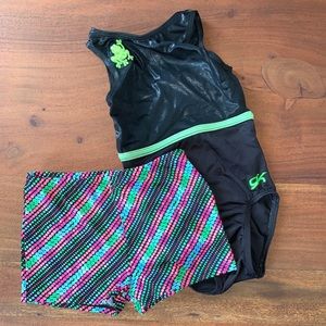 SOLD GK leotard and shorts
